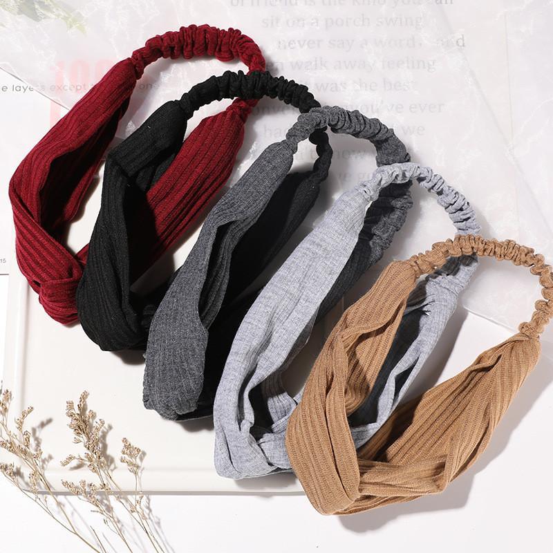 

New Women Solid Headband Turban Elastic Headwear Head Wrap Women Hair Accessories for Striped Hair Bands Gift1