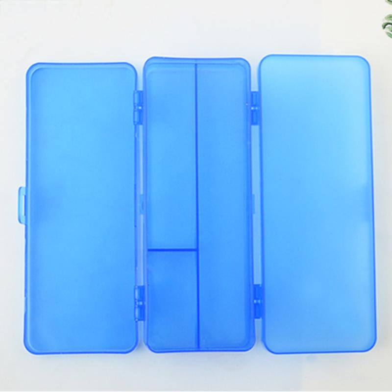 

Jelly Color Double Layer Pencil Case Large Capacity Pen Bag Makeup Bag Make Up Brush Holder Organizer Cosmetic Pouch, Green