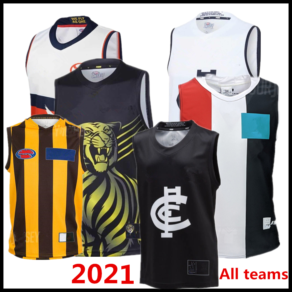 

2019 2020 2021 all AFL jersey geelong cats Essendon Bombers Adelaide Crows St Kilda Saints GWS Giants GUERNSEY Rugby Jerseys singlet 3xl, Champagne