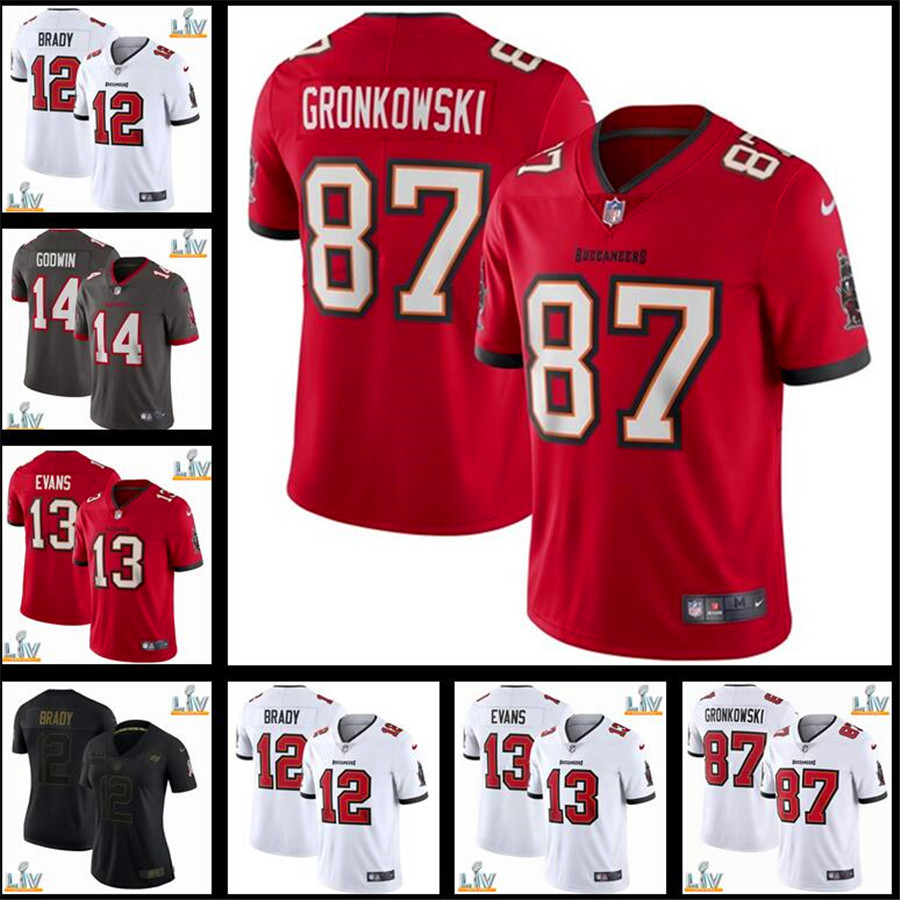 

Tom Brady Mike Evans Jersey Rob Gronkowski Chris Godwin SuperBowlLV 55 Bound Game Athletic American Football Jerseys Devin White shirts, As photo color style