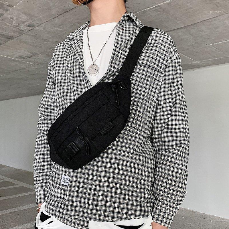 

Canvas Men Waist Bag Casual Men Chest Bag 2020 New Women Belt Pack Crossbody Bags Fashion Travel Pouch Hip Waist Packs1, Sky blue