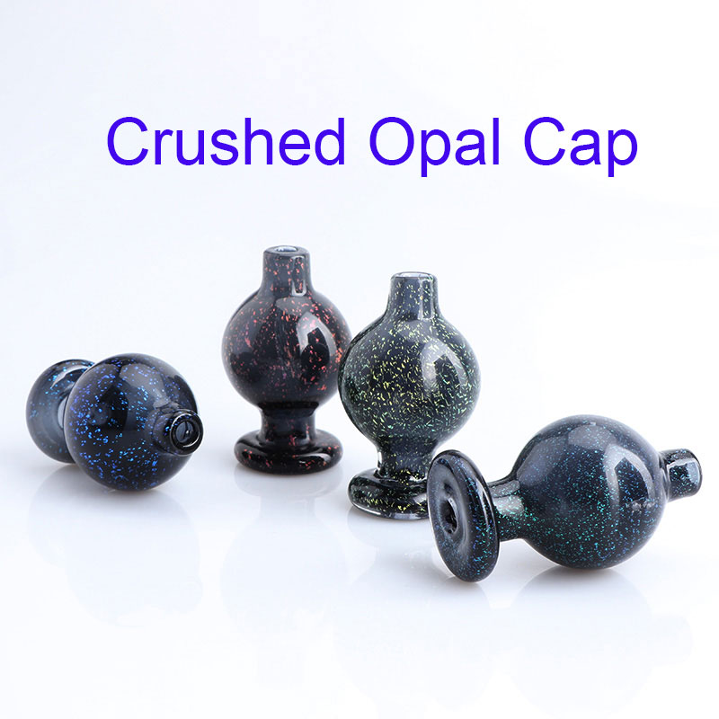 

New 26mm OD Crushed Opal Cap Heady Glass Bubble Carb Cap Directional Bubble Dab Caps For Quartz Banger Nails Glass Bongs Dab Rigs