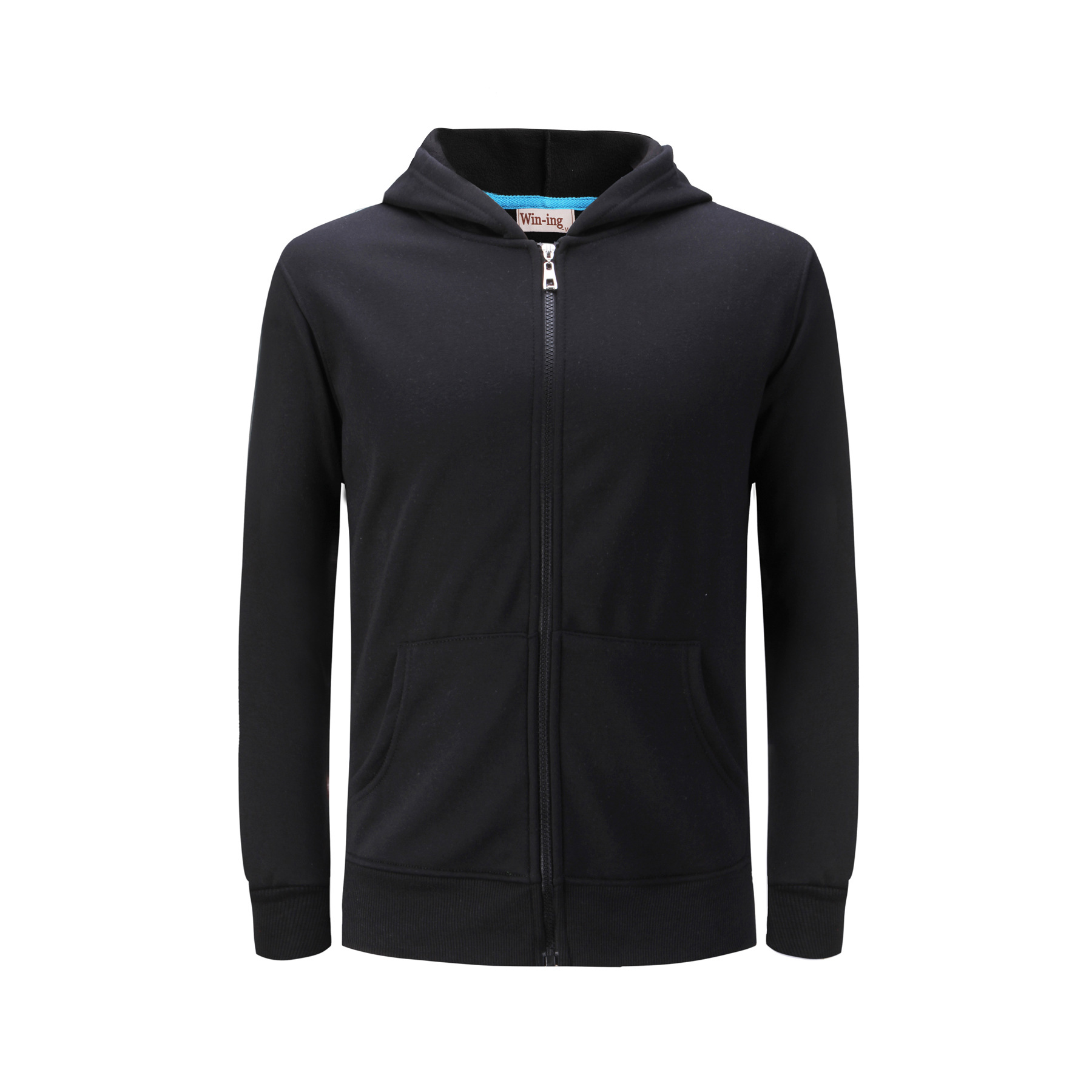 

2021 Brand Autumn and Winter Men' Hoodies Sweatshirts Thick Fleece Zipper Hooded Cardigan for Male Hoodie Sweatshirt, Color blue