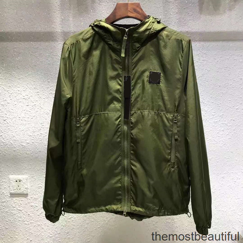 

Men's Jackets Autumn Spring and ventilation grid Solid color hooded zipper love coat Chao brand tooling top Simple style in Europe America KSMI, 1# packing bag