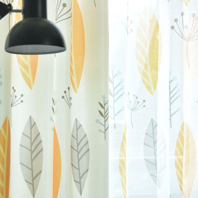 

Simple Nordic Plant Blue Personality Window Valance Curtain for Living Room American Yellow Leaves Fabric for Curtains1, Yellow tulle