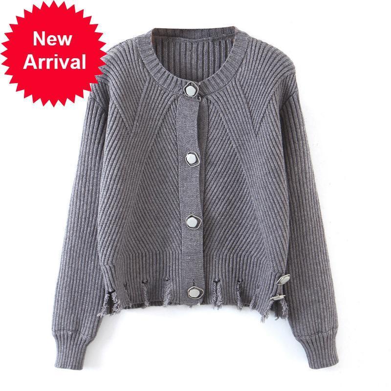 

New Winter 2021 New Women Designer Clothes Ladies Chic Cardigan Sweater Single White Breasted the Neck Long Cardigans Loose MJ3Q, Beige