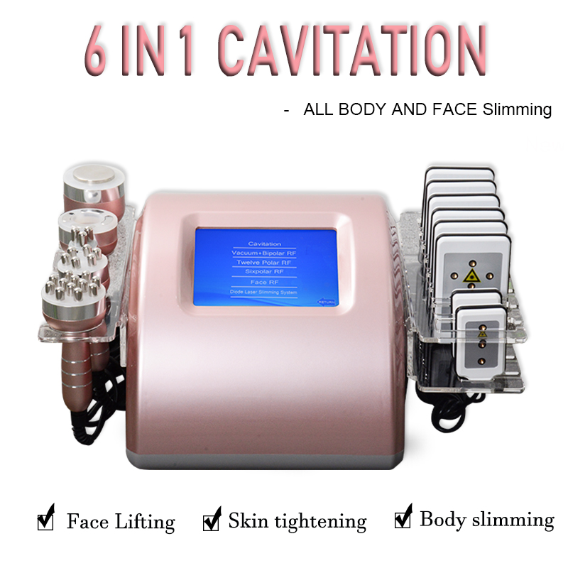 

6 IN 1 ultrasound cavitation machine cavitation radio frequency slimming machine fat shaping machinesultrasonic fat removal Slimming Machine
