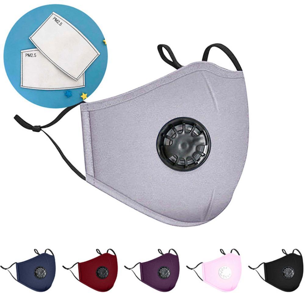 Breathing Valve PM2.5 Face Mask With Replaceable Filter Washable Reusable Respirator Dustproof Cotton Mouth Cover