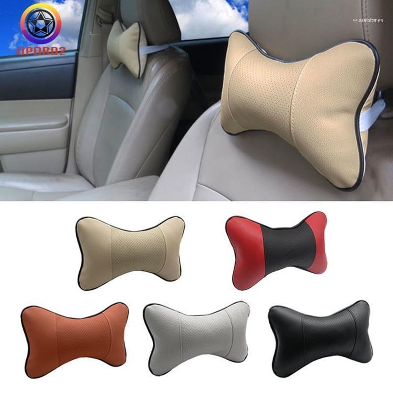 

Seat Cushions Car Head Rest Travel Neck Pillow Leather Cotton Support Cushion Soft Safety Breathable Cover Pa1
