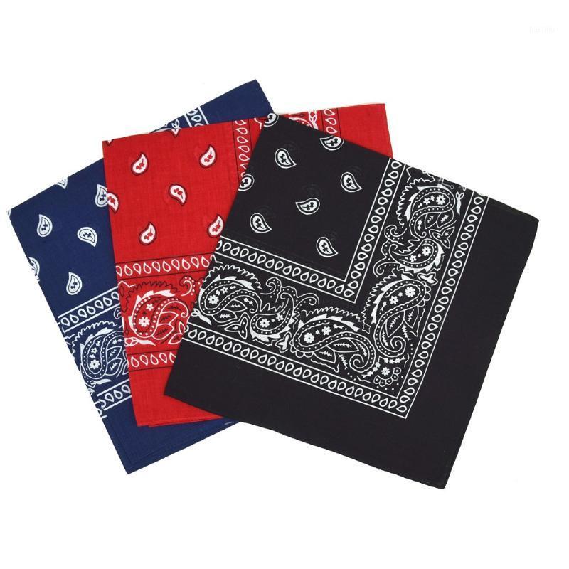 

#H25 3PC Handkerchief Double-Sided Printing Men's And Women's Turban Cotton Square Scarves Bandanas UV Protection Neck Gaiter1
