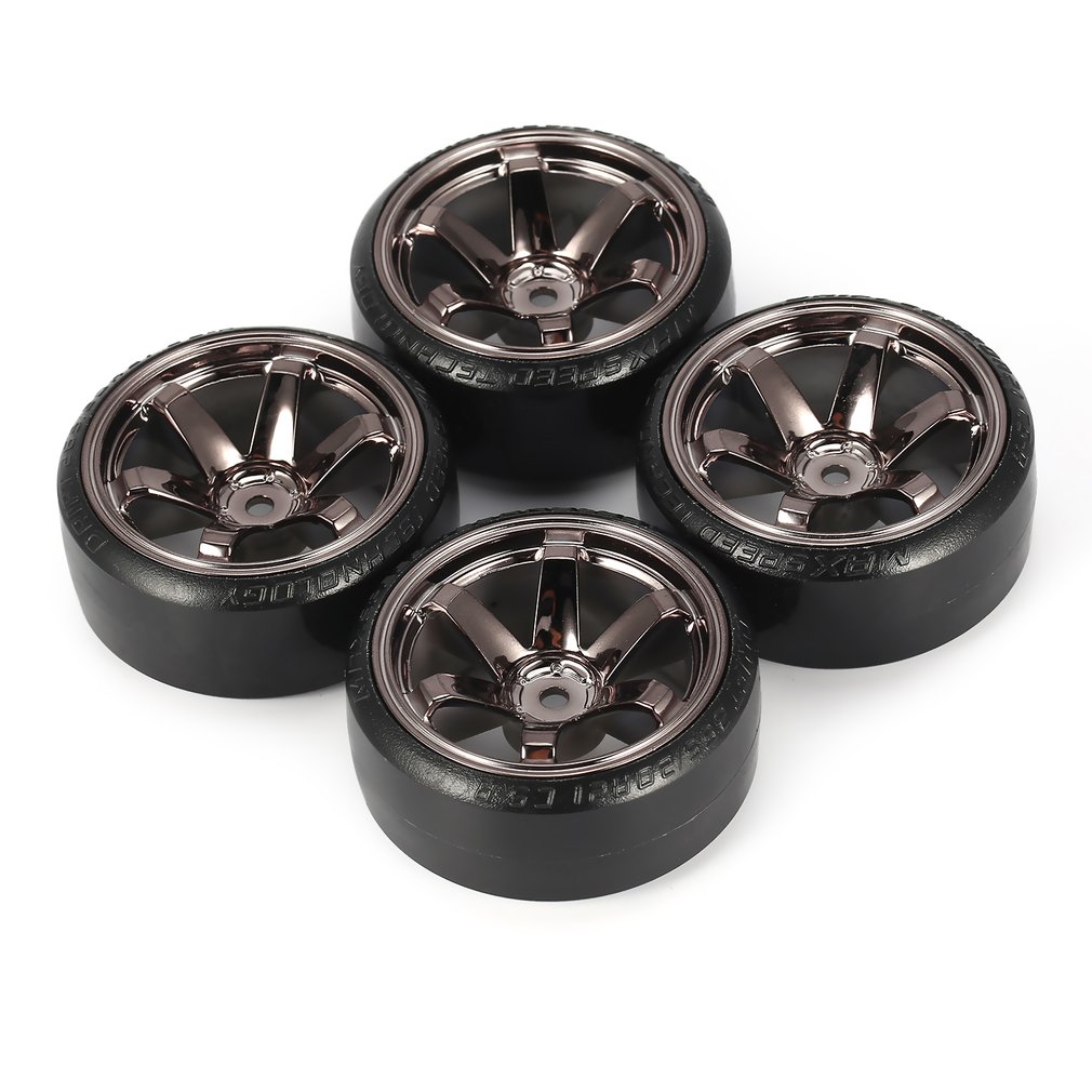 

4Pcs RC Hard Pattern Drift Tires Tyre Wheel for Traxxas HSP Tamiya HPI 1:10 RC On-road Vehicle Drifting Car Hard Tyre Set