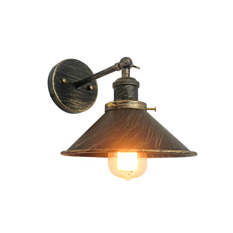 

Vintage Industrial Wind Iron E27 Wall Lamp Creative Umbrella Style Wall Light For Restaurant Bar Cafe Home Hotel Decoration