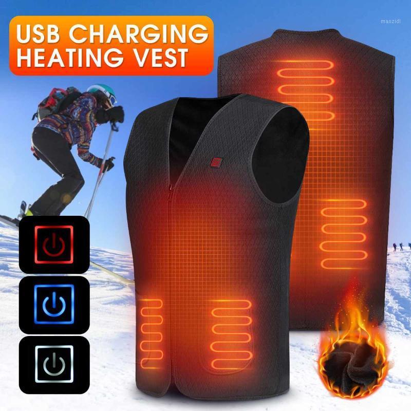 

Heating Vest Winter Warm Jacket USB Charging Heated Vest Intelligent Electric Thermal Clothing Black for Outdoor Skiing Hiking1, As pic