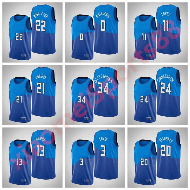 

New 2021 Men Giannis Antetokounmpo Khris Middleton Jrue Holiday Any player hot pressing custom basketball jerseys, As shown in illustration