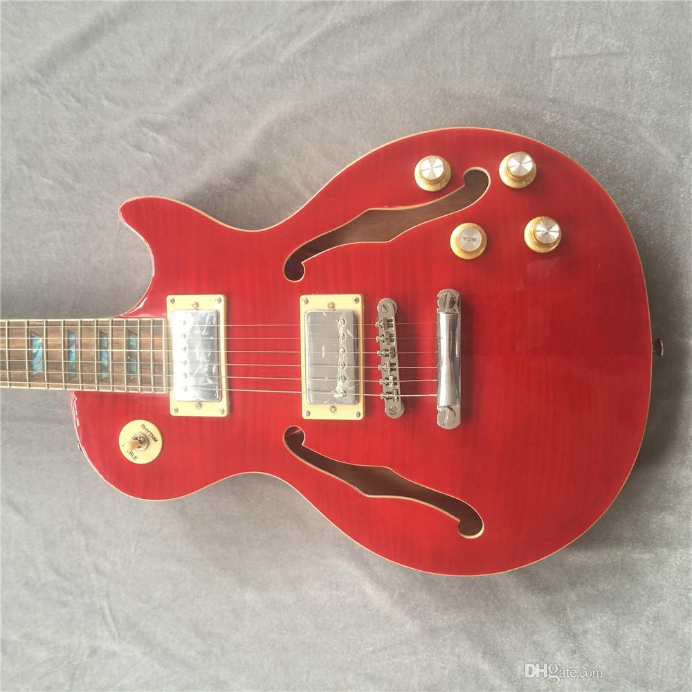 

guitarThick Semi Hollow Body redFalcon electric guitar Guitarra all color Accept