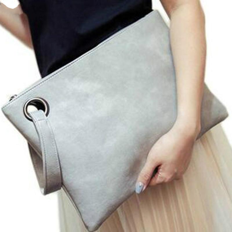 

Fashion Solid Handbag Women's Clutch Bag Leather Women Envelope Bag Zipper Evening Female Clutches Handbag Torebki Damskie, Black