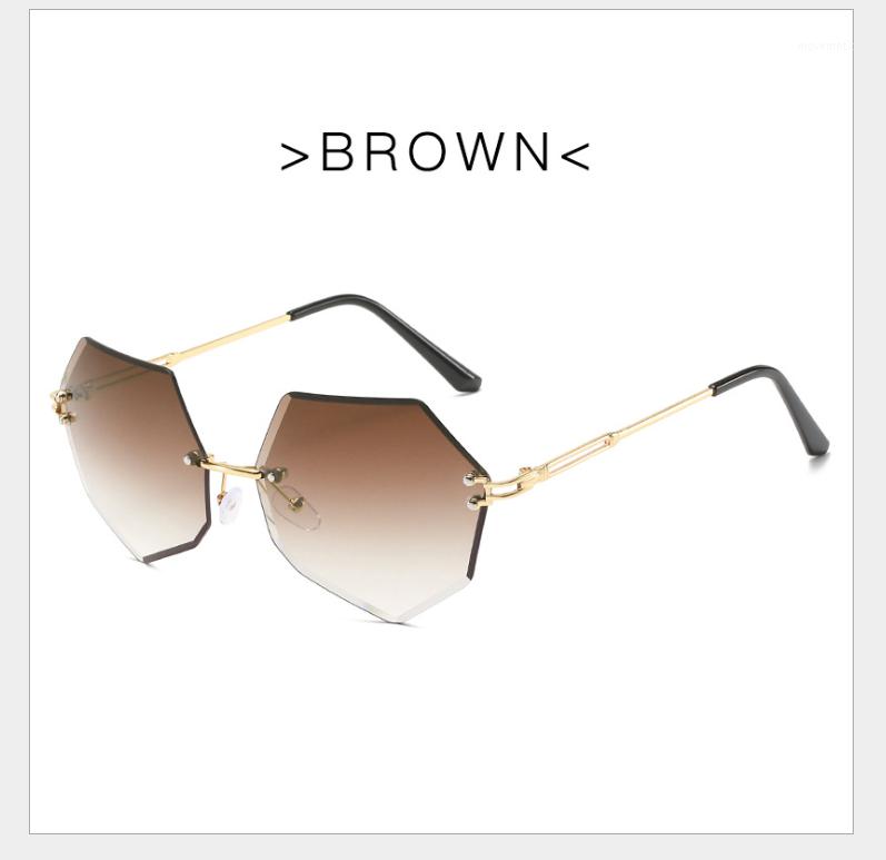 

Retro Polygon Sunglasses Men Women Luxury pink Lens Round Sunglasses Vintage Small Frame Mirror Color1