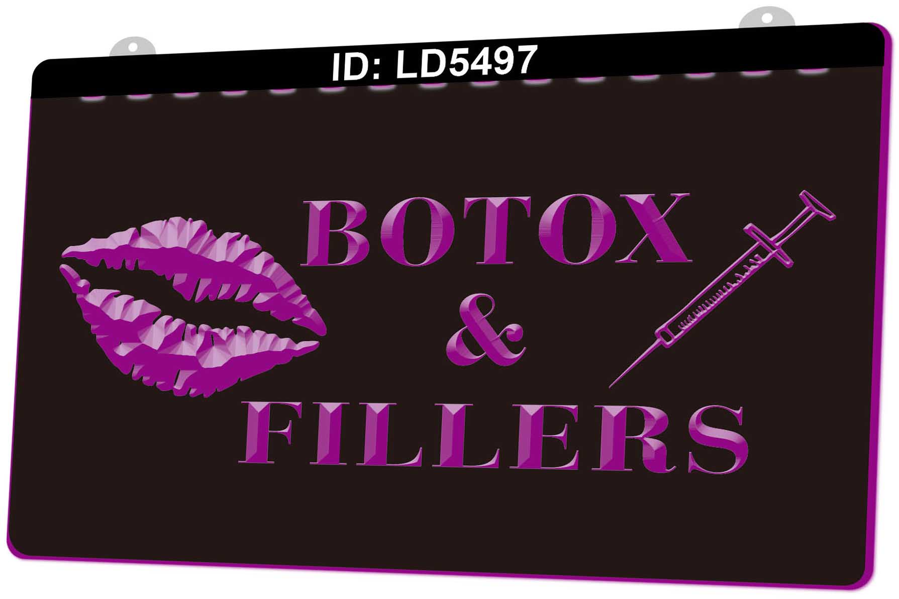 

LD5497 Lips Syringe Botox Fillers 3D Engraving LED Light Sign Wholesale Retail