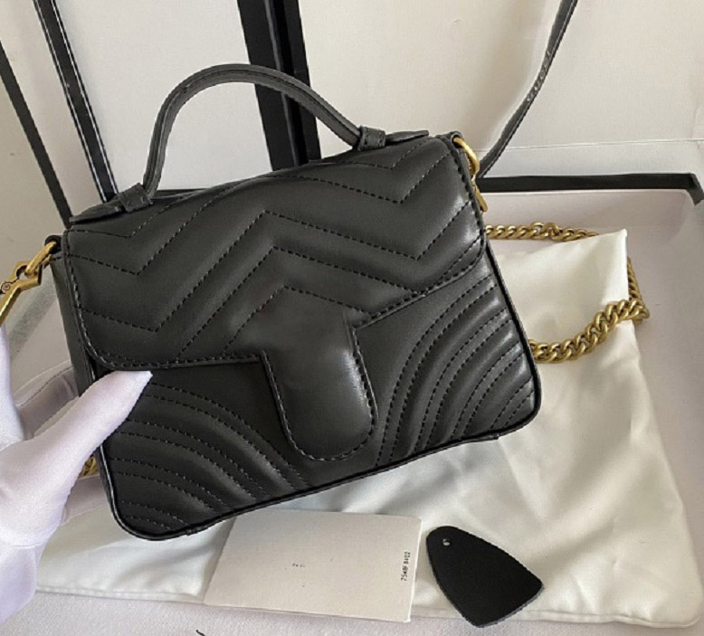 

Top quality ladies Fashion Bags Cross Body handbag designer leather luxury one-shouldered chain cover classic fashion size 21-15-8 547260