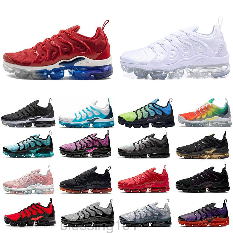 

New Original Tn Plus Fashion Casual Shoes Sale Volt Hyper Violet Men Women Shoes Triple White Black Red Blue Trainer Tn Shoes BT11, Color 09