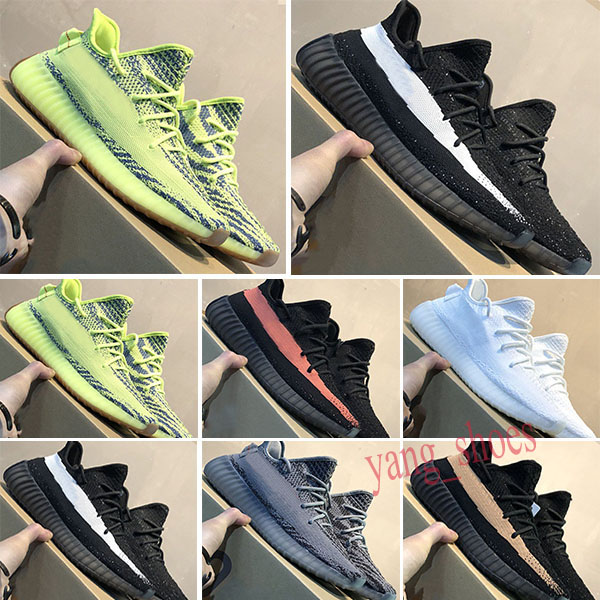 

New arrival 2020 V2 shoes west Sulfur linen clinker swamp earth reflective tail lights breds Oreos beluga Athletic sneakers shoes y01, Black;brown