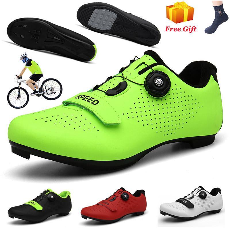 

Road Cycling Shoes Men Bicycle Shoes Mountain Bike Sapatilha Ciclismo MTB Women Cycle Sneakers Triathlon Racing1, Red