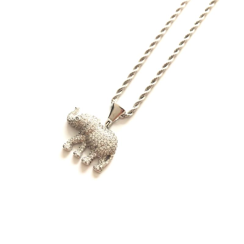 

Iced out hiphop elephant pendant