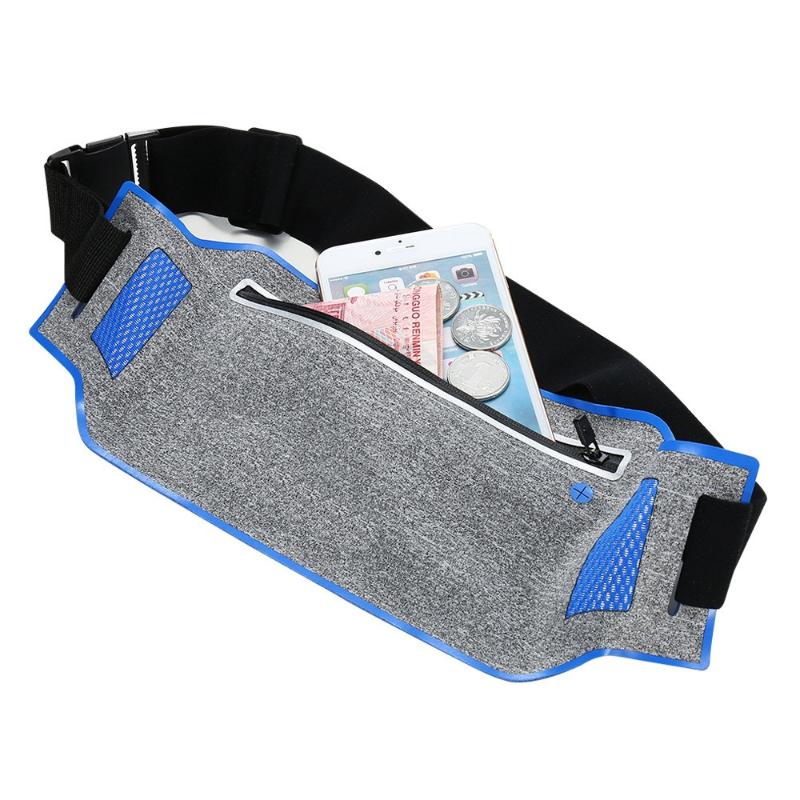 

Unisex Grey Elastic Belt Waist Bag Pouch Hip Cellphone Money Pack Y05, Sky blue
