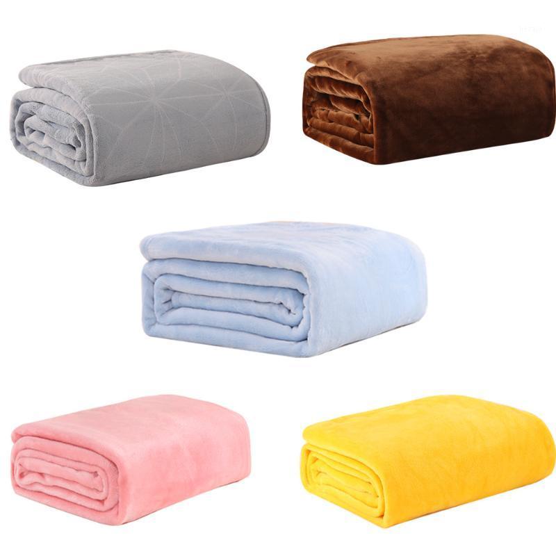 

Coral Fur Blanket Pure Plain Thickened Air Conditioning Office Sofa Bed Christmas gift1