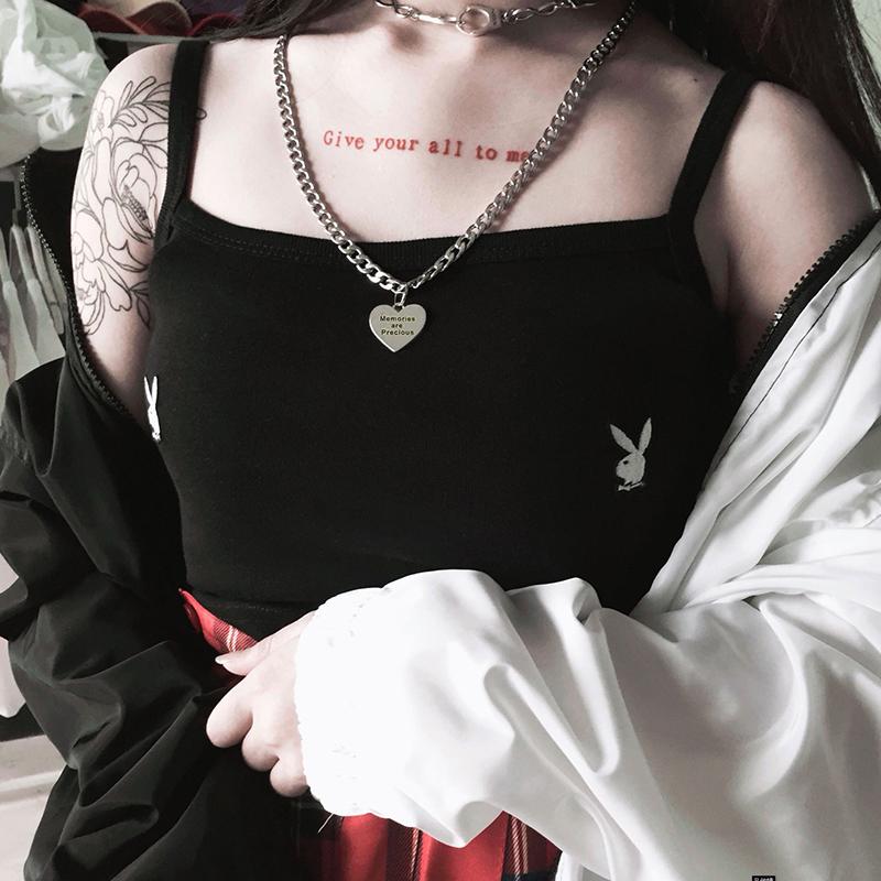 

Heart necklaces womens Couples pendant stainless steel hip hop chains necklaces gifts for women accessories jewelry on the neck