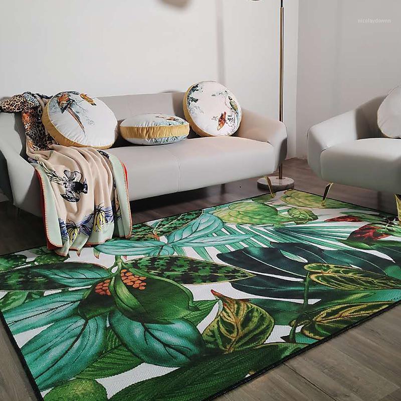 

Carpet bedside blanket coffee table living room sofa household simple European style hallway cloakroom leaf mat1, White