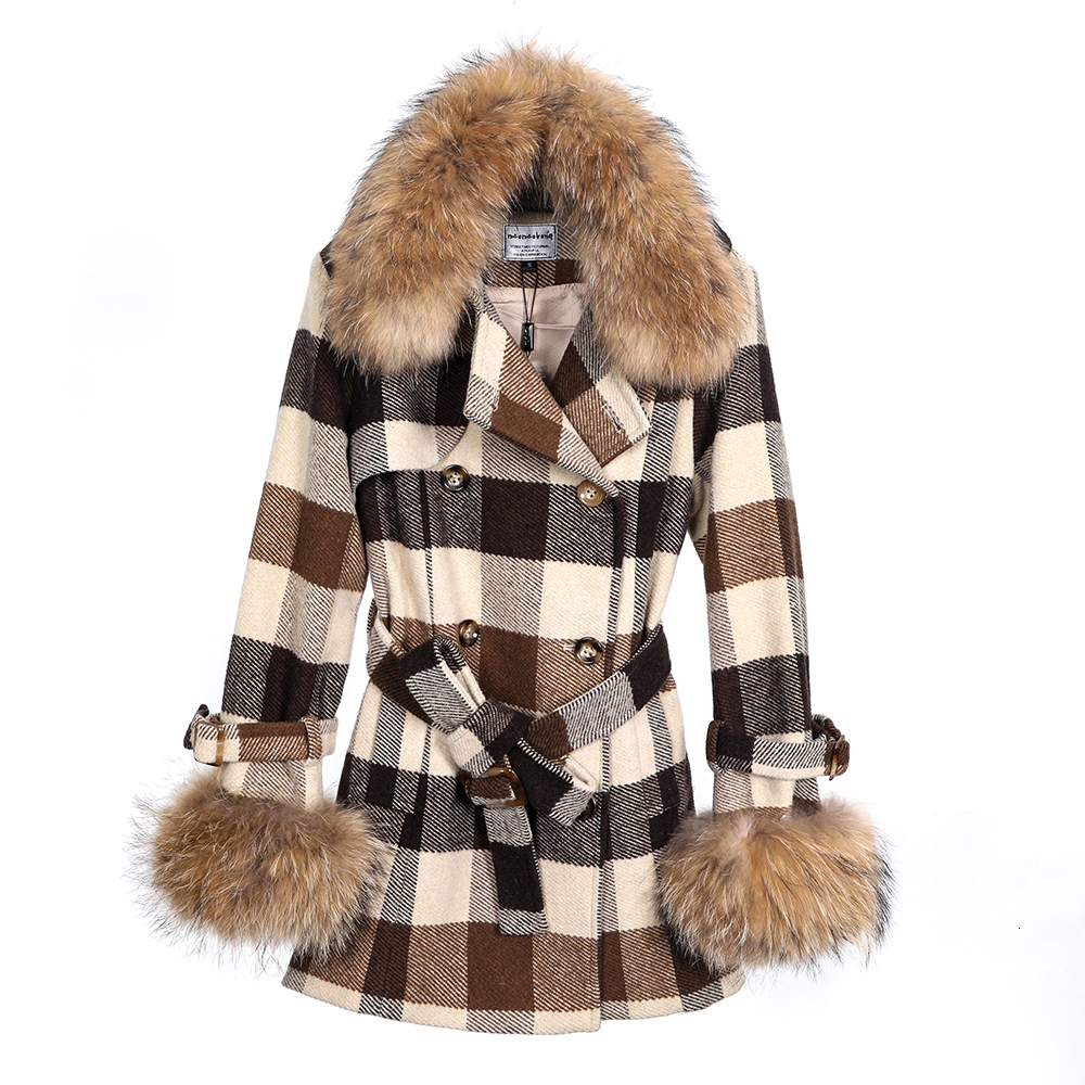 

2021 New Korean Version Autumn Plaid Thin Wool Jacket 9FWA, 01