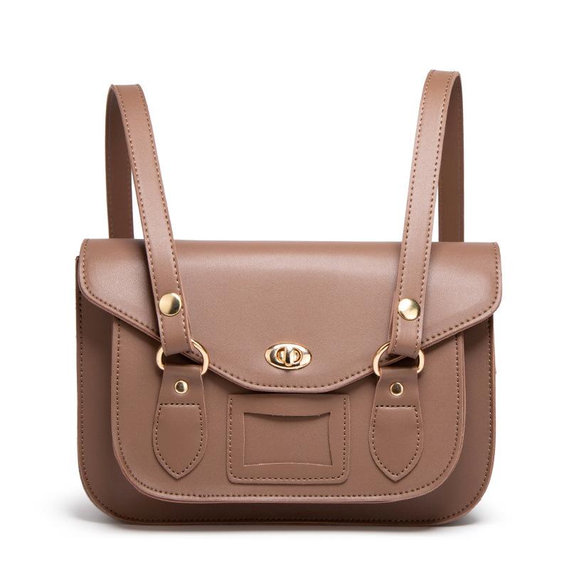 

2021 New Multifunctional Handbag Ladies Fashion Small Square Bag Simple Style Shoulder Bag Retro Leather Messenger Wallet, Black