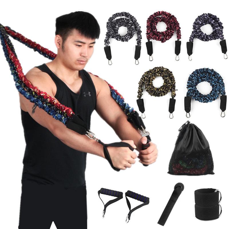 

100-150 LB Resistance Bands Set Adjustable Exercise Bands with Protective Sleeve for Home Gym Workouts Resistance Yoga Training