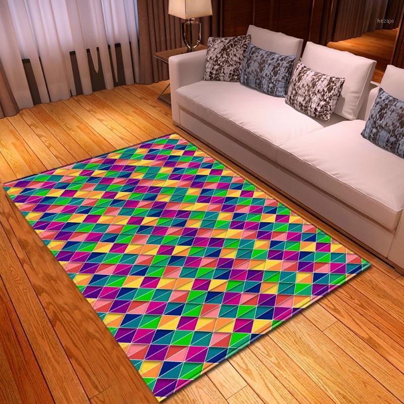 

Multicolor Geometric Shape 3D Printing Carpets for Living Room Bedroom Area Rugs Home kitchen Floor Mats Kids Room play Carpet1, Q190923-a077