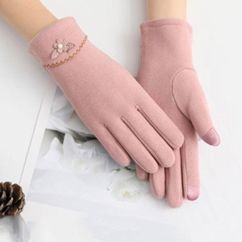 

Women's Gloves Autumn And Winter Windproof Warm Plus Velvet Gloves Winter Snow Ski Warm Riding Cycling Cute