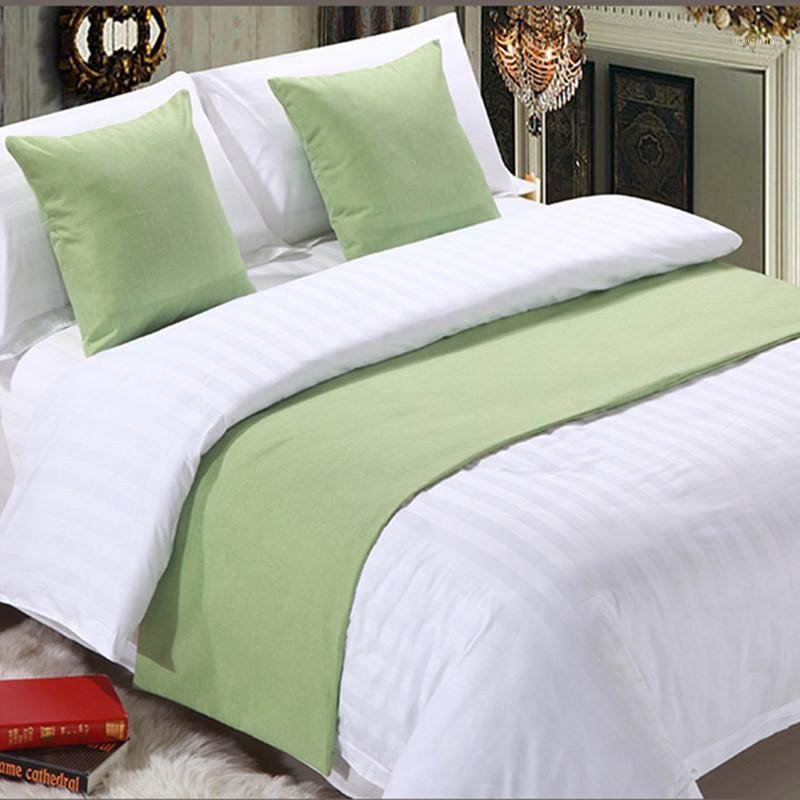 

Cilected Home Hotel Decor Solid Color Bedspread Cotton And Linen Bed Runner Throw Bedding Single Queen King Bed Cover Towel1, Color19