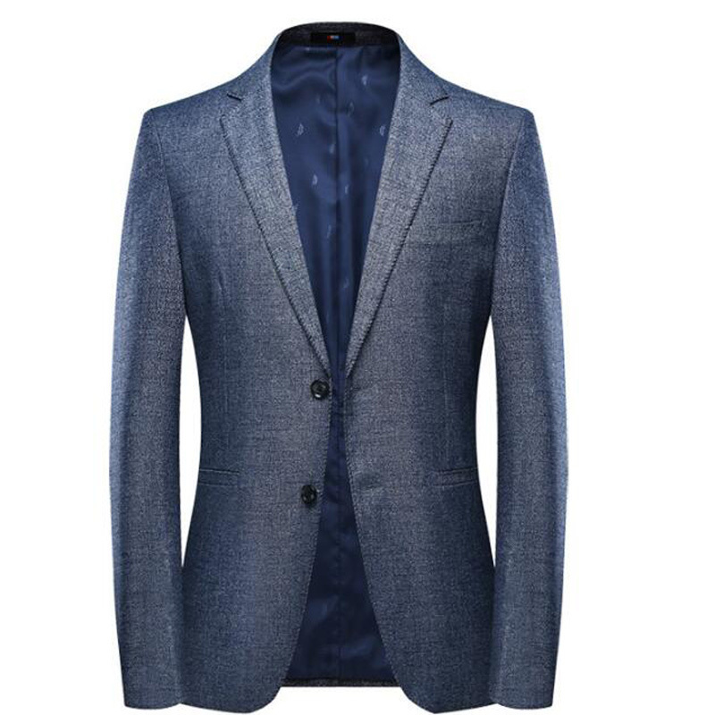 

2021 New High-quality Casual Fashions Style Outward Blazer Men's Jacket Classic Business Blazers Shierxi Blv1, Blue