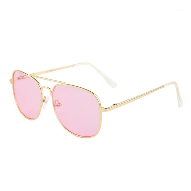 

2020 New Girls Sunglasses Women Pink lens Square Metal Frame Sun Glasses Vintage Brand Designer Sunglass Ladies Shades UV4001