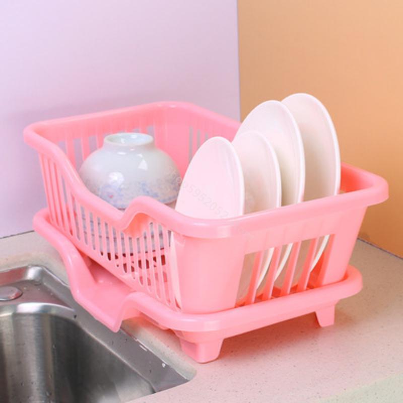 

Kitchen Storage & Organization Sink Dish Plate Utensil Drainer Drying Rack Holder Basket Organizer Tray White
