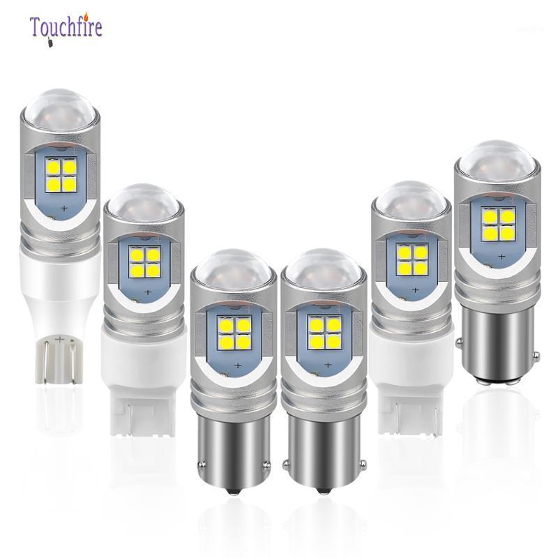 

100Pcs/Lot T20 7440 7443 1156 P21W Led Car Bulb 3030 12smd Canbus 6000K White Amber 10-30V 2400LM Auto Lamp Reverse Brake Light1, As pic