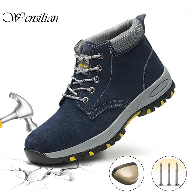 

Indestructible Men Boots High Top Steel Toe Cap Men Shoes Lightweight Ankle Boots Walking Work Safety Shoes Zapatos De Hombre1, Black