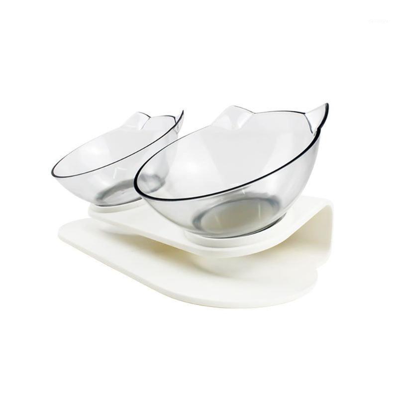 

Pet Feeder Water Bowl Dish Cat Ears Shape Transparent Pet Cervical Protection Holder Easy Detachable Holder1