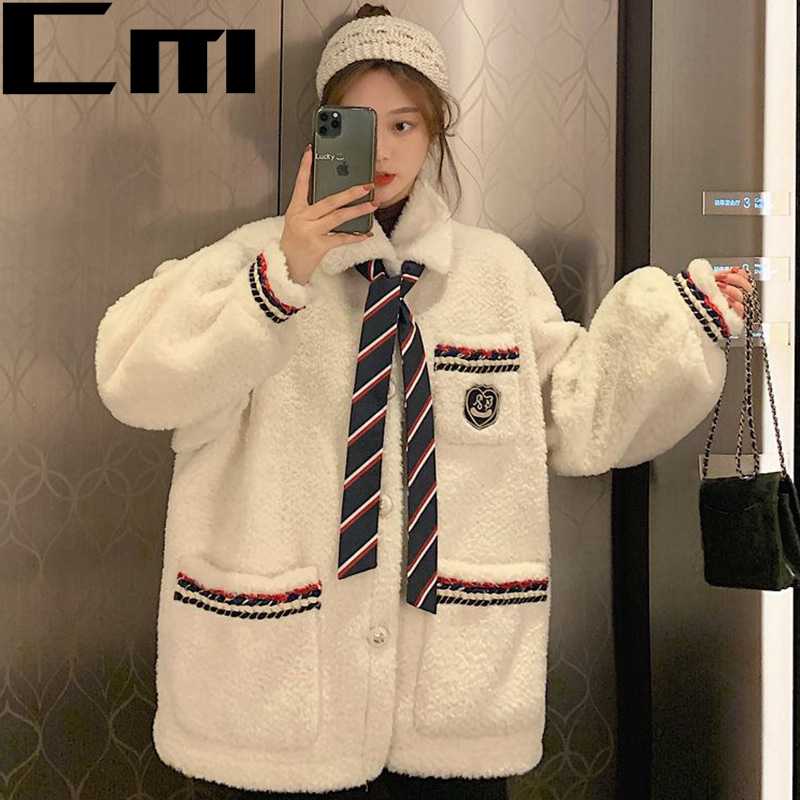 

New Fashion Suit Version Furry Faux Fur Coat Women Fur Fluffy Warm Long Sleeve Female Outerwear Autumn Winter Coat Jacket