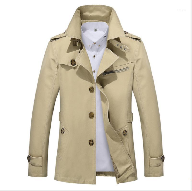 

2020 Autumn men's trench coat, Men's casual trench coat, Medium and long size coat popular1, Black