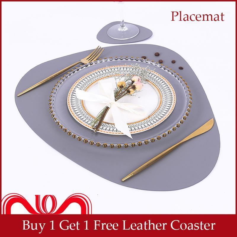 

370x450mm Placemat PU leather placemats table pad desk mat kitchen waterproof manteles individuales de mesa dining mats11