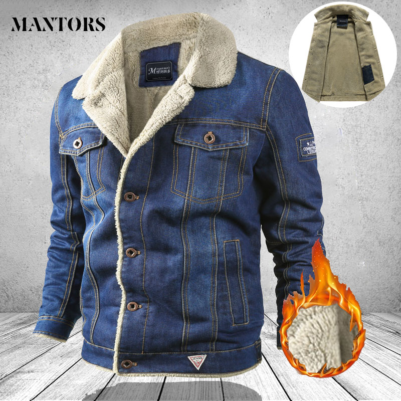 

Men Jeans Jackets Thick Man Turn Down Collar Denim Coat Male Fashion Solid Blue Denim Mens Clothes Outwear Streetwear Plus Size, Mg66009 light blue
