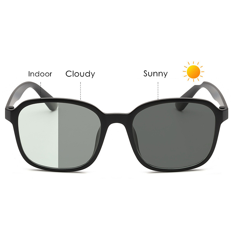 

Sunglasses Color Change Polarized Men Square Classic Chameleon Glaases Pochromic Clear Lens Eyewear For Driving Sport