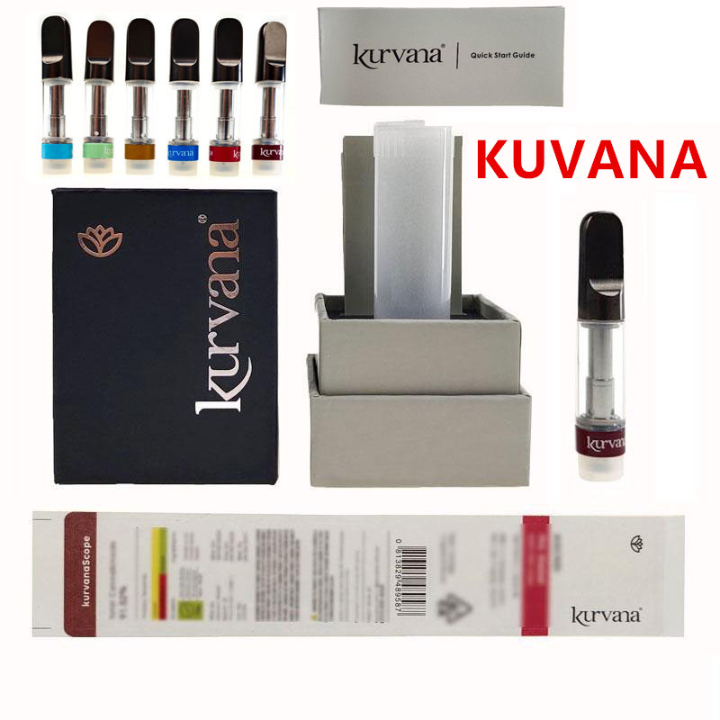 

Kuvana Vape Cartridge No Leaking 510 Thread Vape Pen Cart 0.8ml Empty Oil Ceramic Coil Cartridge Packaging with Stickers