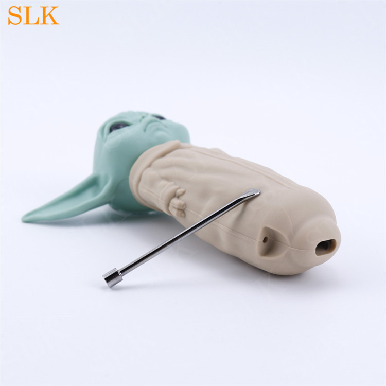 

Hot sell dry herb tobacco glass bowl silicone smoking pipes baby hand pipe glass oil burner smoke filter water pipes smoking accessories